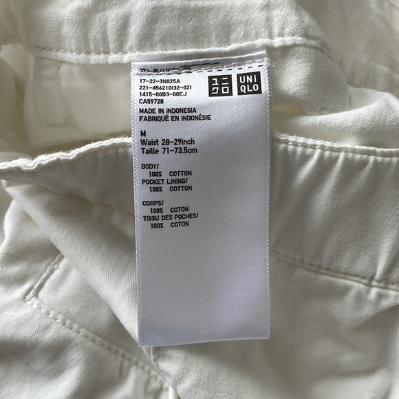 Uniqlo white cotton shorts - Picture 3 of 3